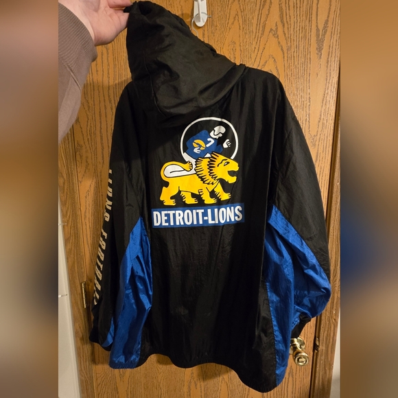 Detroit Lions Throwback Half Zip Wind Breaker - 3X - Picture 7 of 12